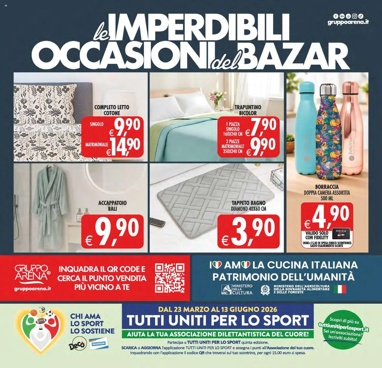 Volantino Decò del 08.05.2026 | Pagina: 20 | Prodotti: Accappatoio, Letto, Borraccia, Tappeto