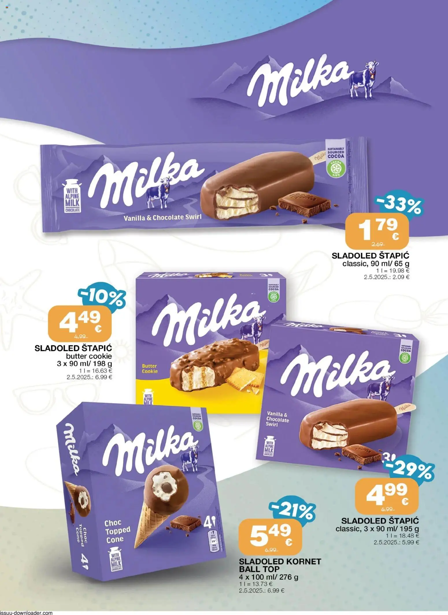 Stanić Diskont katalog | vrijedi od 11.06.2026 | Stranica: 7 | Proizvodi: Sladoled, Milka, Kornet