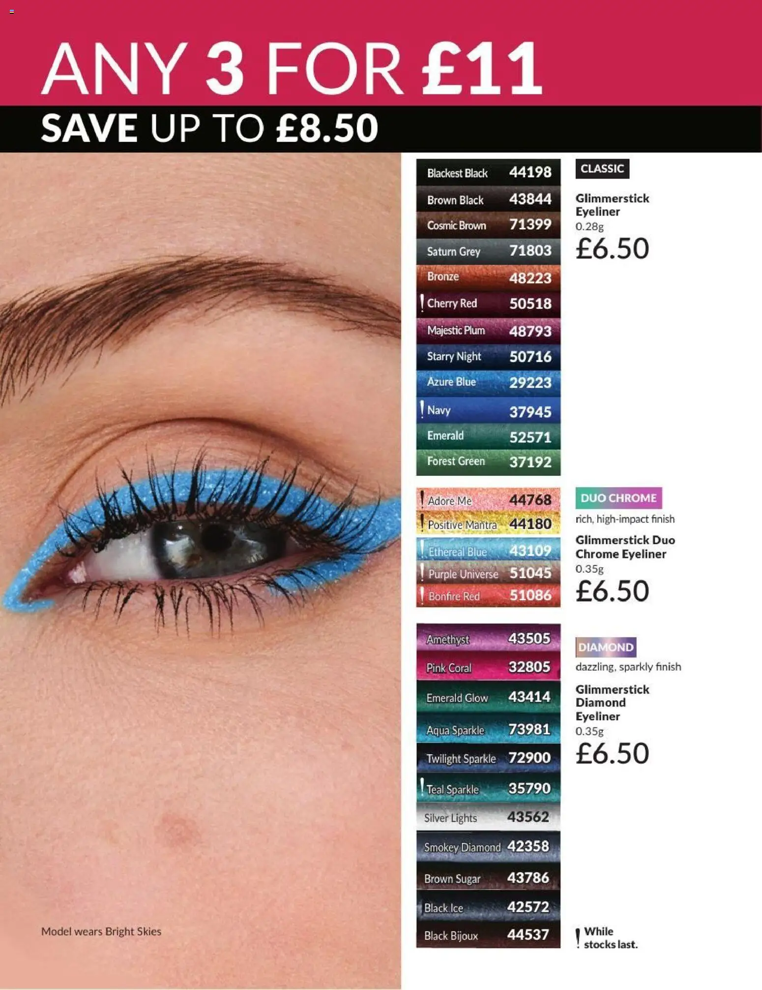 {H1} | Page: 8 | Products: Eyeliner, Lights, Papier carton