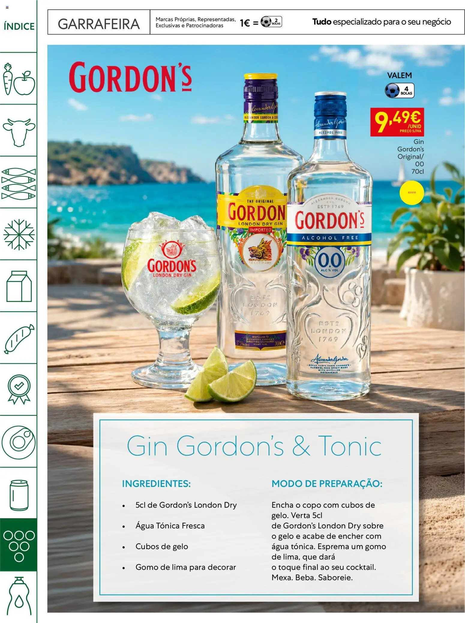 Recheio Horeca │ válido de 05.05.2026 | Página: 36 | Produtos: Agua, Gin