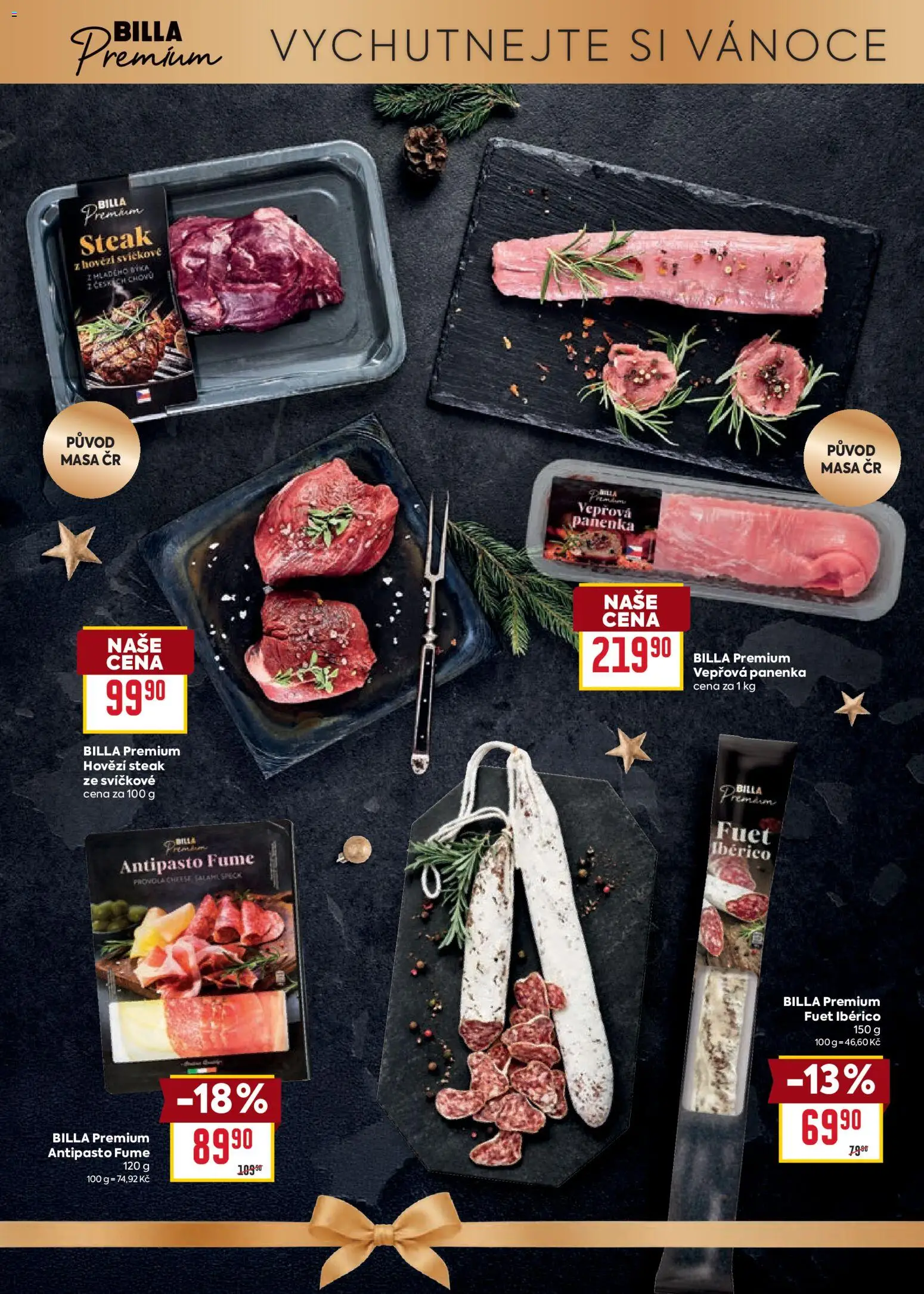 Billa leták - Billa Premium od 21.10.2026 | Strana: 2 | Produkty: Panenka, Hovězí steak, Steak, Vepřová panenka