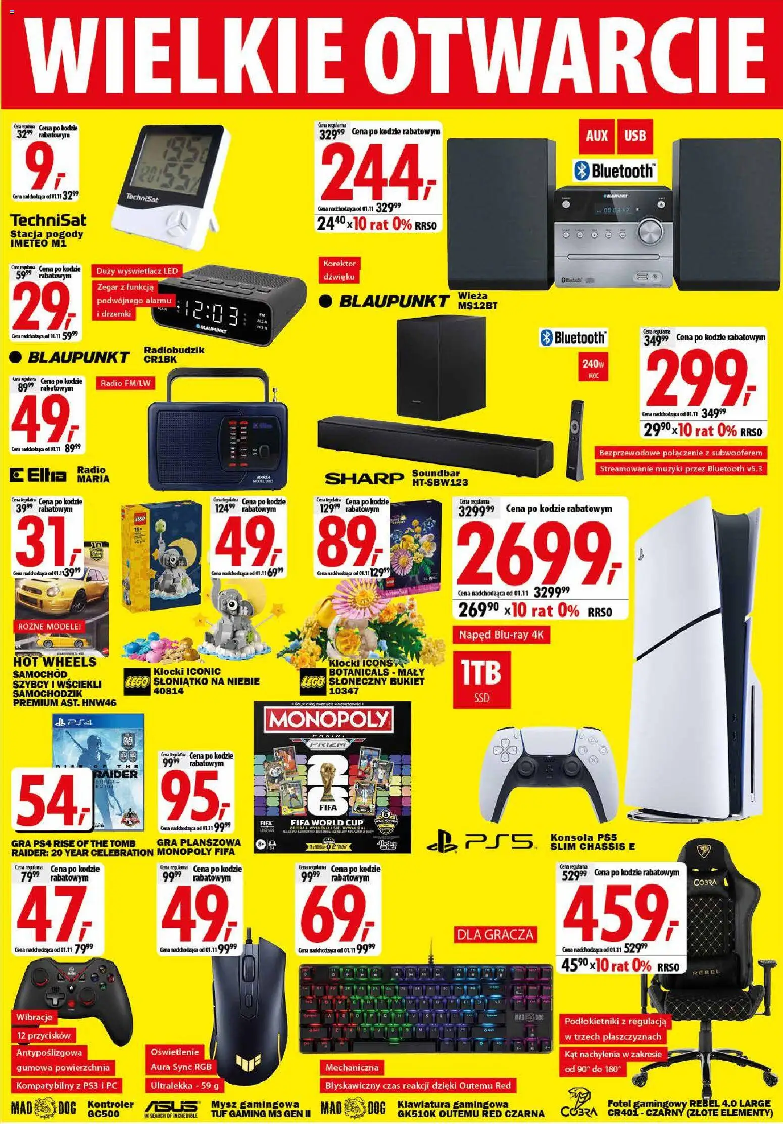 Mediaexpert promocje - Wielkie otwarcie Pasłęk od 22.10.2026 | Strona: 3 | Produkty: PC, Fotel, Kontroler, Soundbar