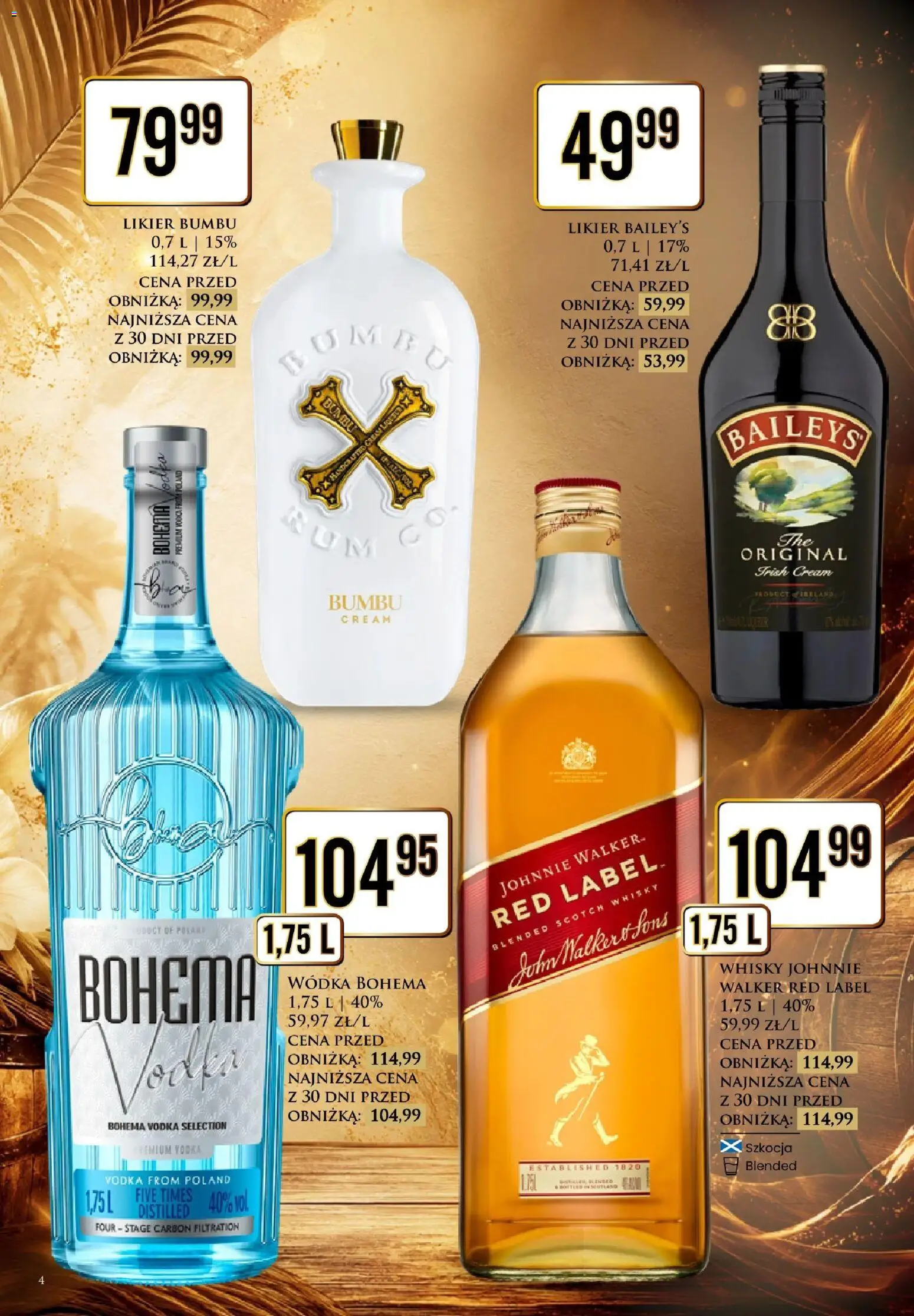 Dino gazetka alkoholowa od 17.07.2026 | Strona: 4 | Produkty: Red label, Vodka, Wódka, Whisky