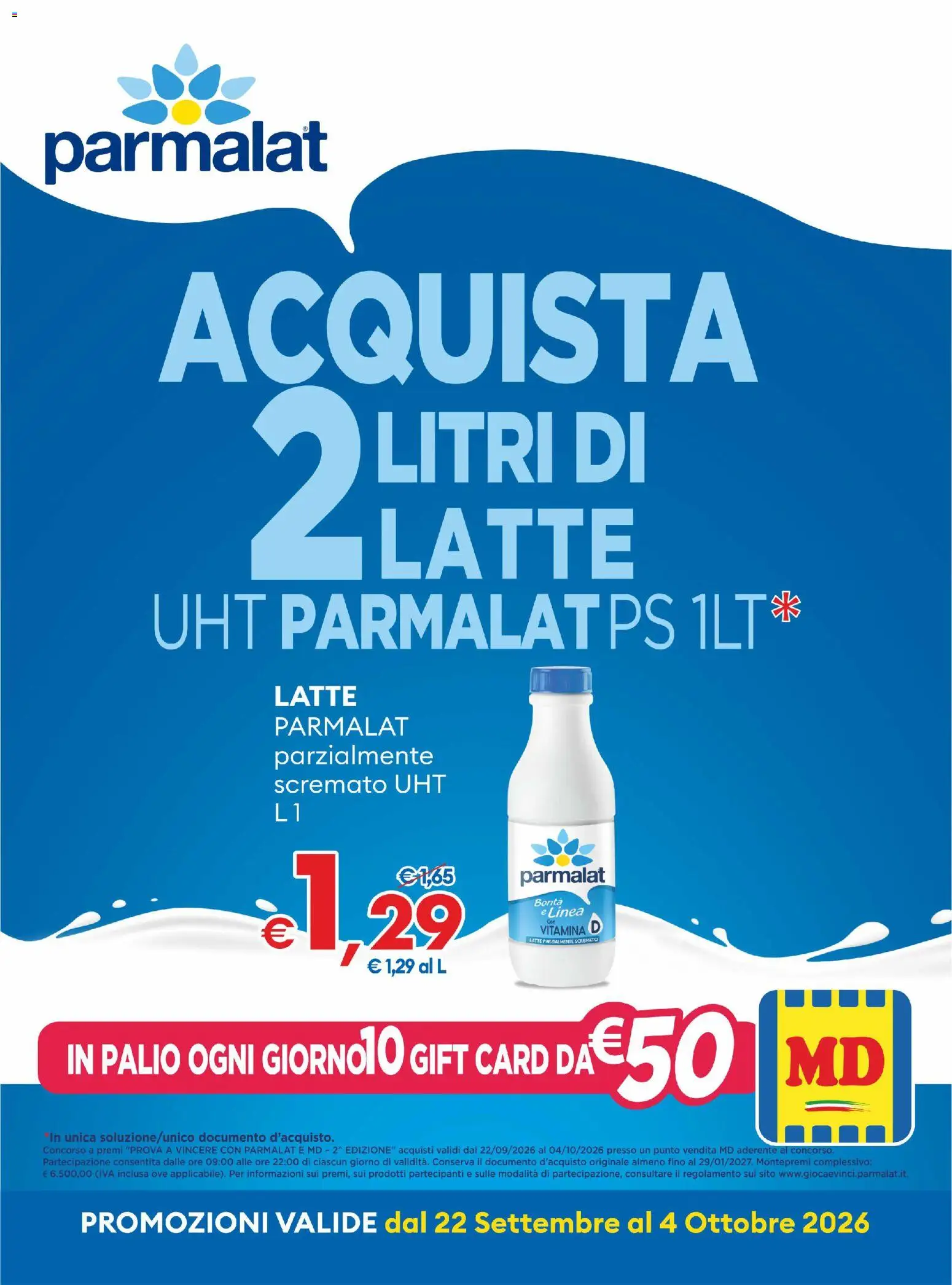 Volantino MD Discount del 22/09/2026 | Pagina: 24 | Prodotti: Latte, Latte parzialmente scremato