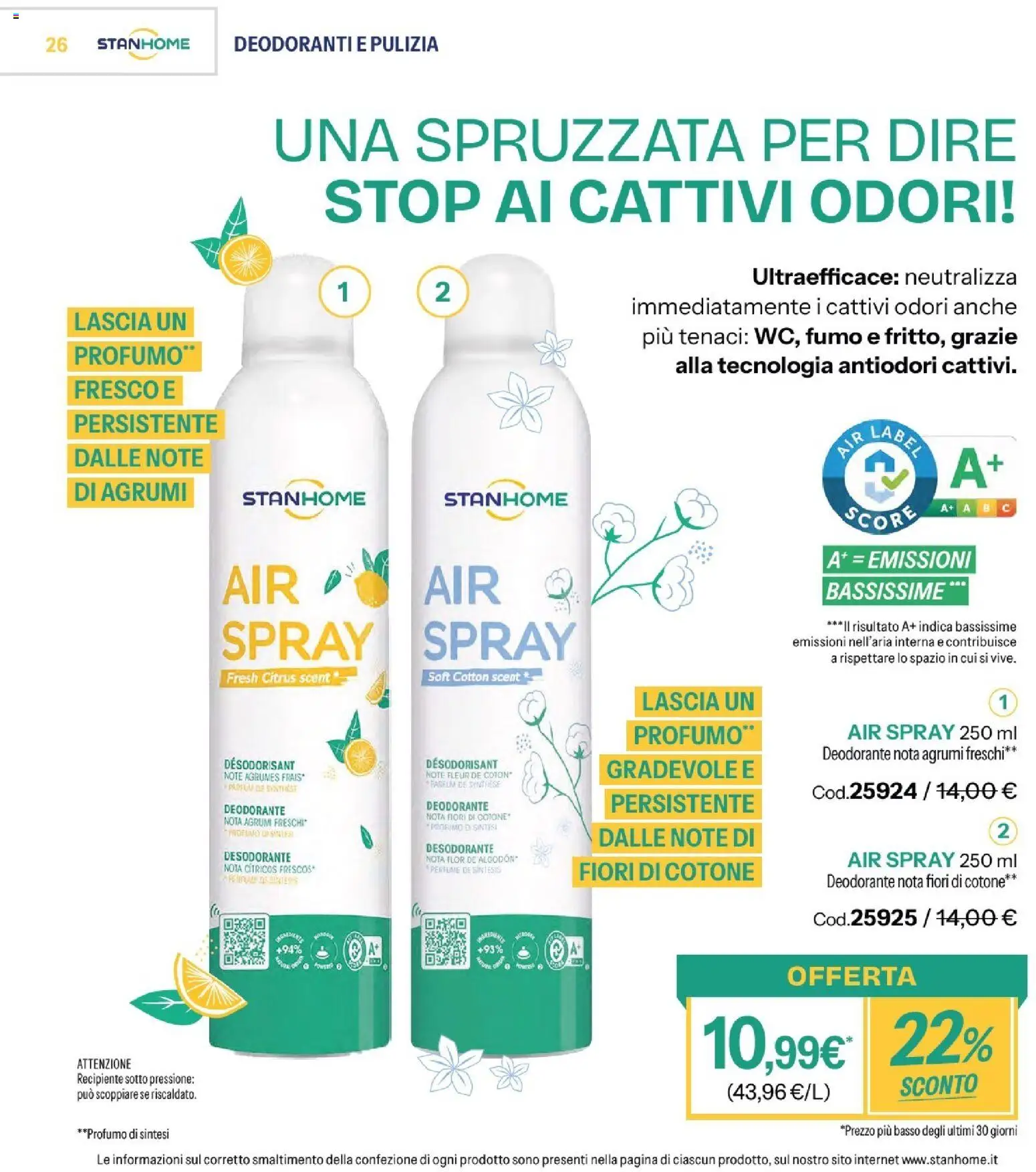 Volantino Stanhome del 12.05.2026 | Pagina: 26 | Prodotti: Deodorante, Agrumi, Profumo