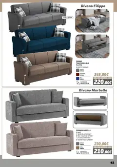 Anteprima del volantino Orizzonte Mobile catalogo valido a partire dal 16/01/2026 | Pagina: 41 | Prodotti: Letto, Divano