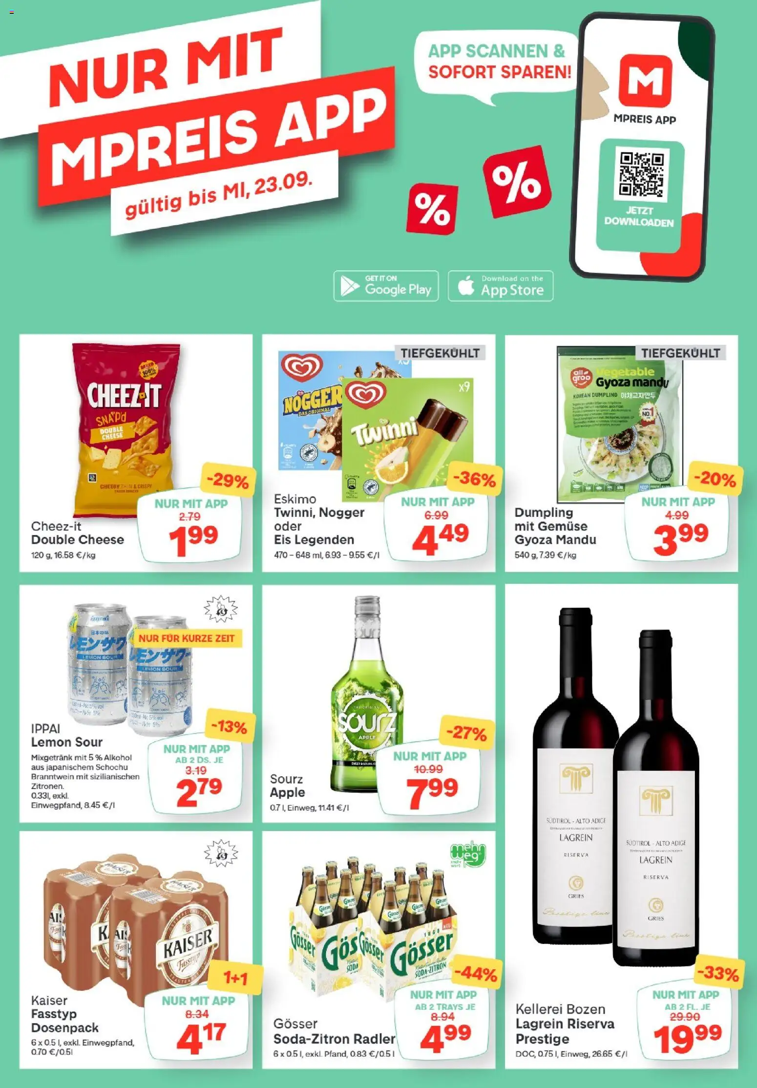 MPREIS Dellach im Drautal gültig ab 17.09.2026 | Seite: 14 | Produkte: Eis, Gemüse, Radler, Apple