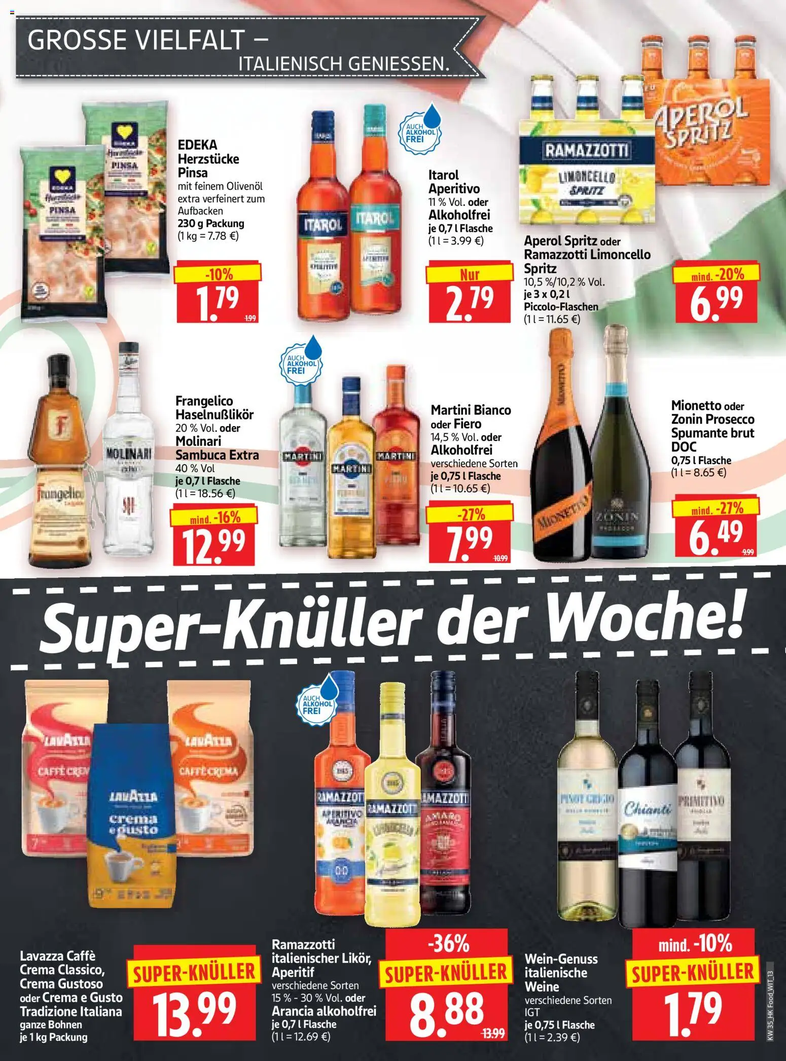 HERKULES Prospekt – gültig ab 24.08.2026 | Seite: 13 | Produkte: Martini, Prosecco, Alkohol, Aperol