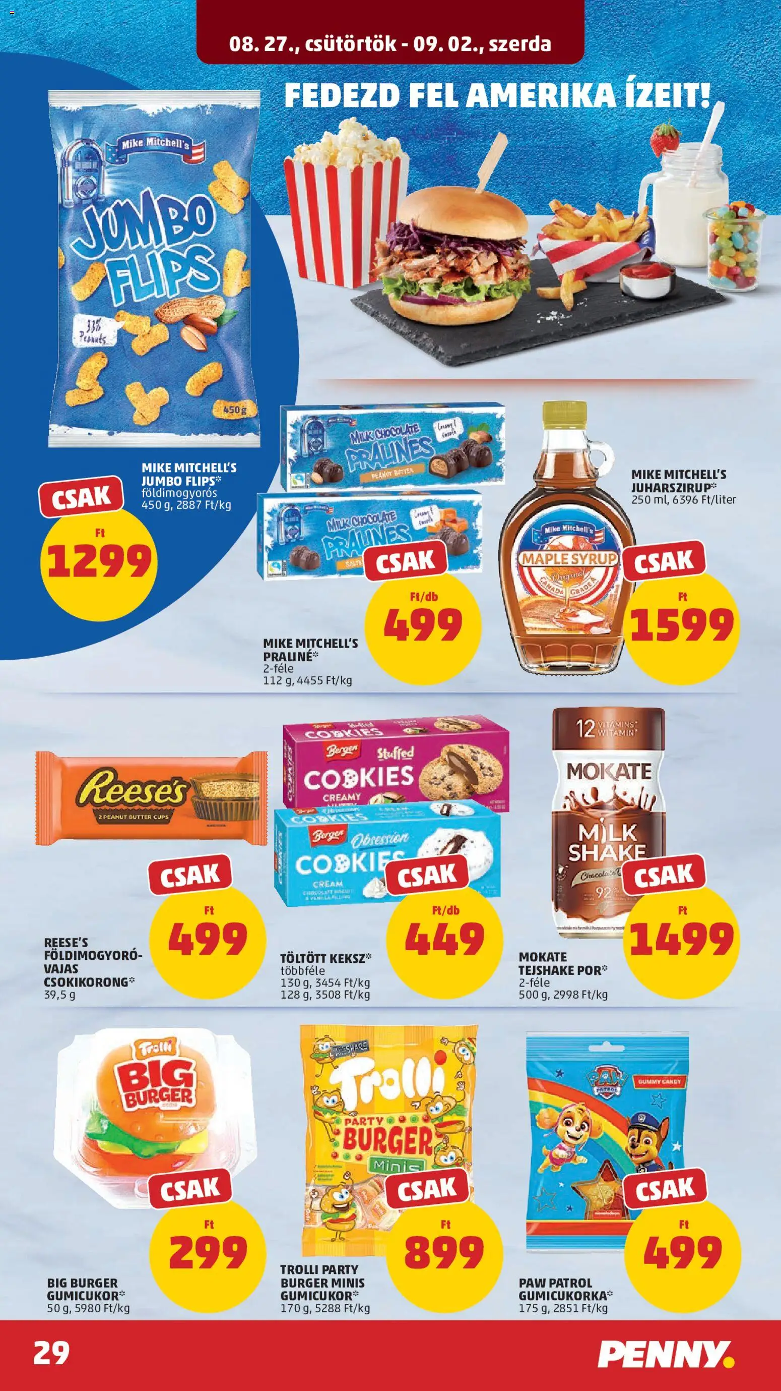 PENNY akciós ujság - amely érvényes a következő dátumtól: 2026.08.27. | Oldal: 33 | Termékek: Chips, Gumicukor, Földimogyoró, Mokate