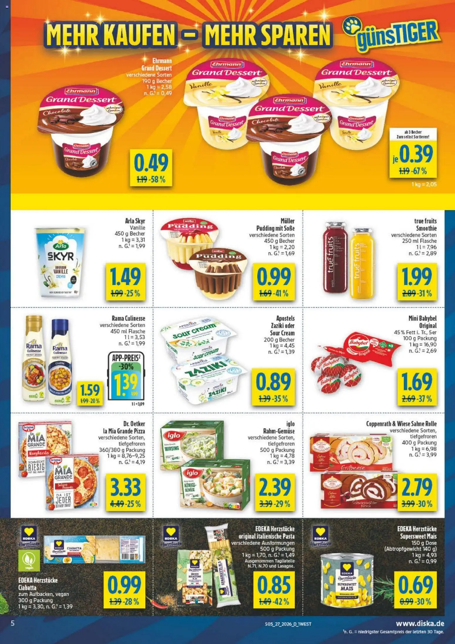 Diska - Diska Angebote Bayern KW27 – gültig ab 29.06.2026 | Seite: 9 | Produkte: Iglo, Pudding, Skyr, Bourbon