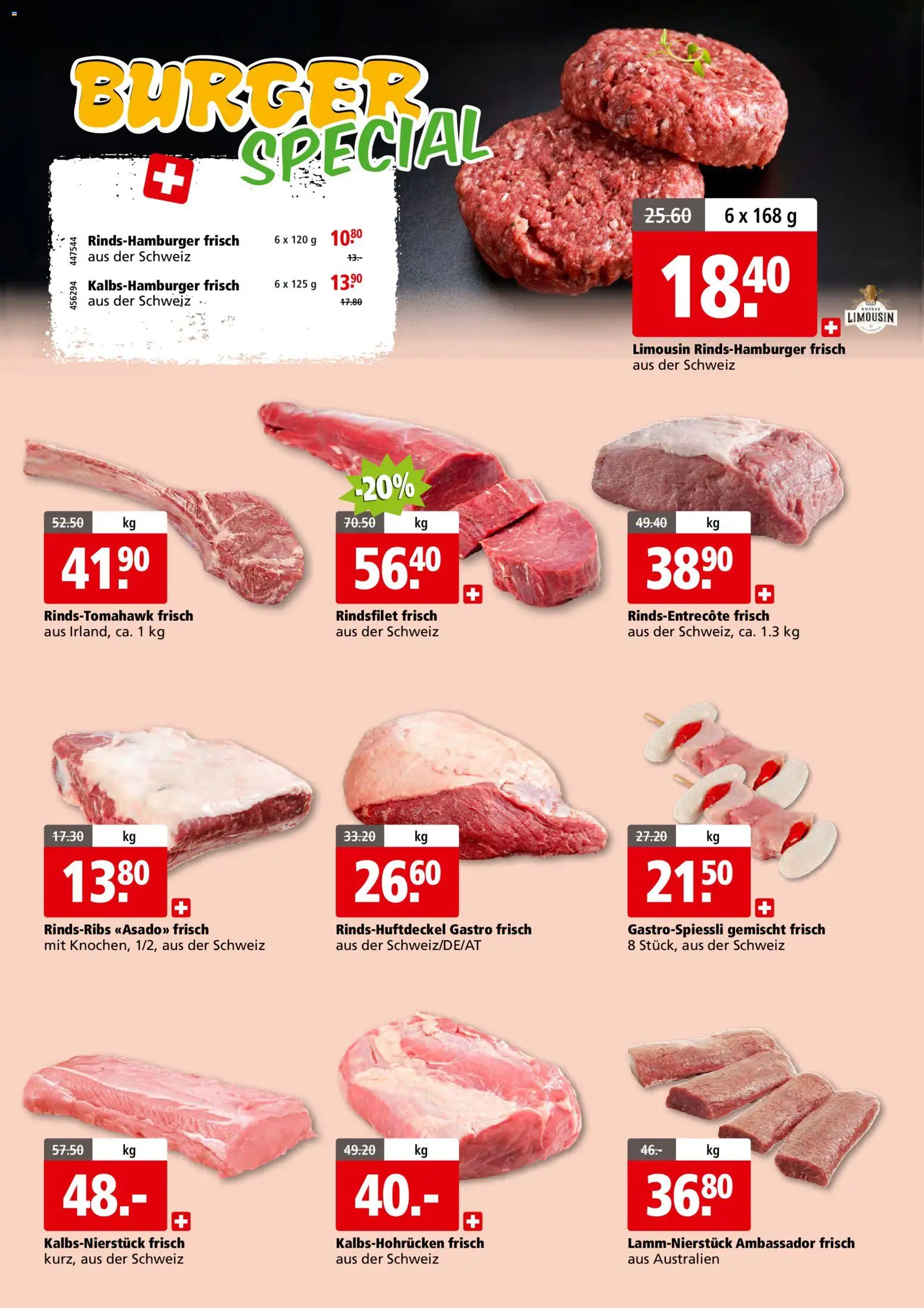 Aligro aktionen 2000 Schlieren, Gossau SG, Frauenfeld, Rapperswil-Jona, Sargans, Bern – gültig ab 04.05.2026 | Seite: 2 | Produkte: Burger