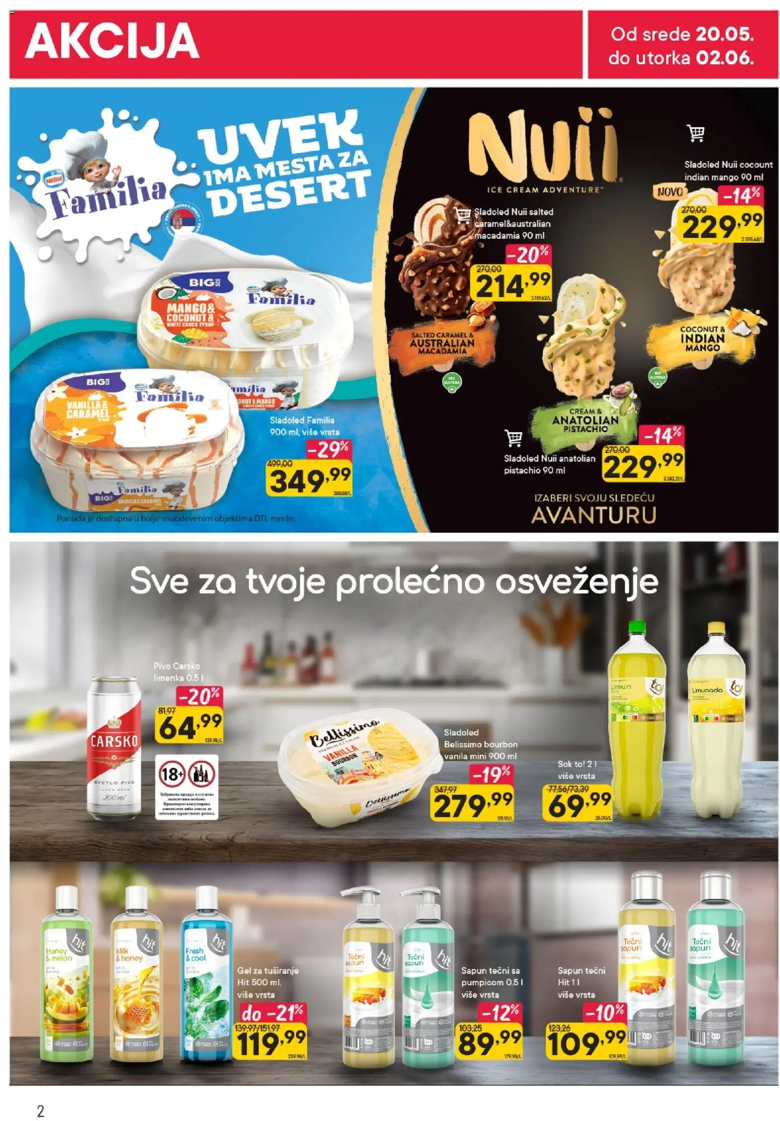 PerSu katalog - važi od 20.05.2026 | Strana: 2 | Proizvode: Sladoled, Mango, Sok, Sapun