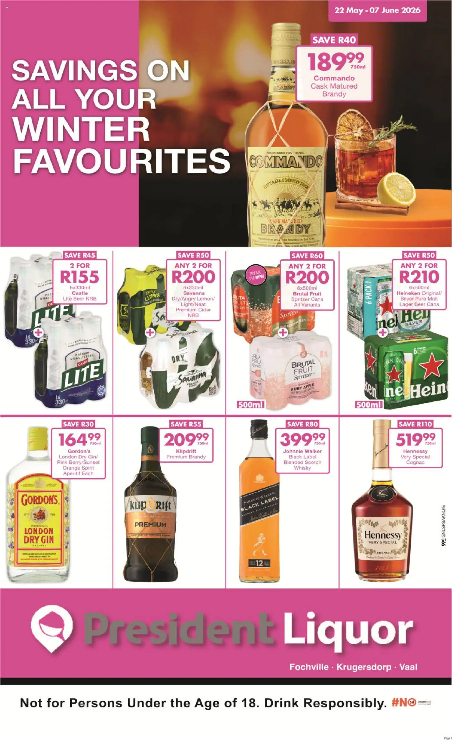 New President Hyper catalogue – valid from 22.05.2026 | Page: 1 | Products: Cider, Beer, Gin, Ensalada de quino