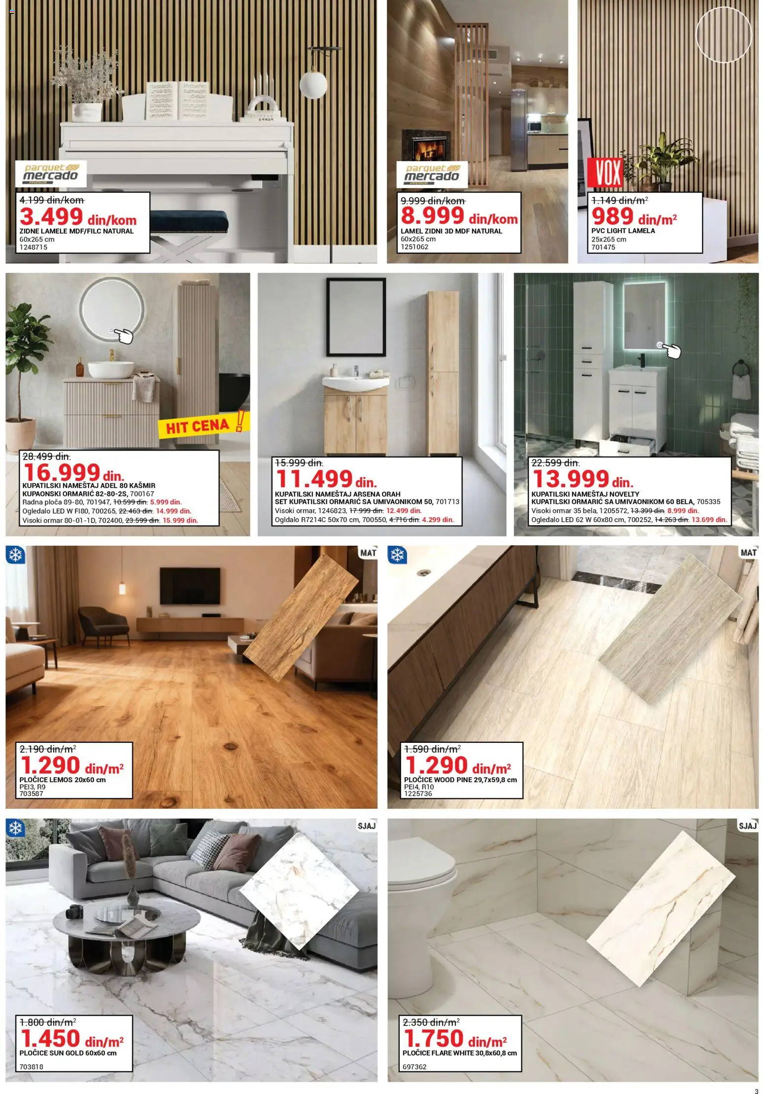 Emmezeta katalog - važi od 01.04.2026 | Strana: 3 | Proizvode: Ormar, Ogledalo, Radna ploča, Orah