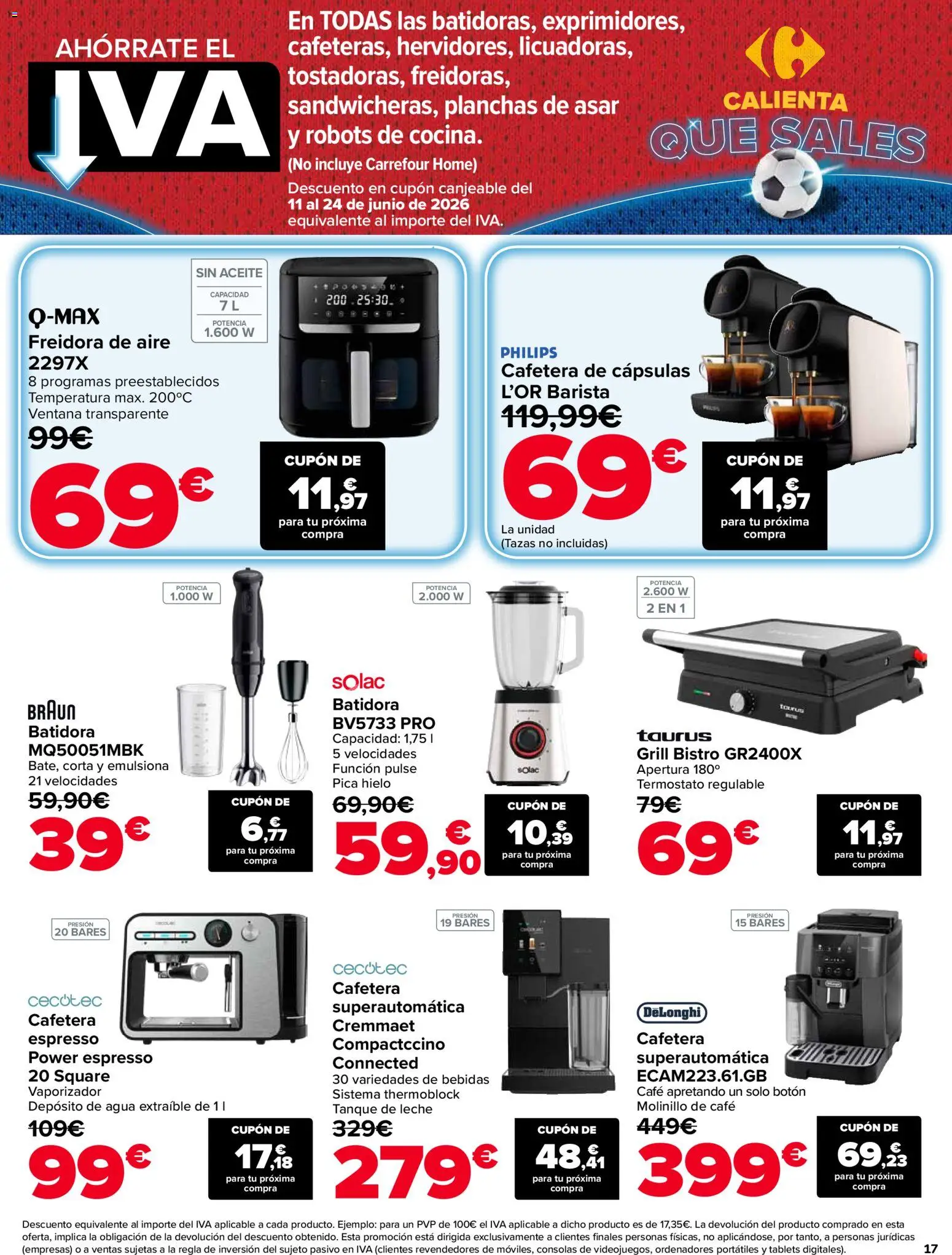 Carrefour folleto │ válido desde el 01.06.2026 | Página: 17 | Productos: Ηλεκτρονικα ειδη, Café, Video, Batidora