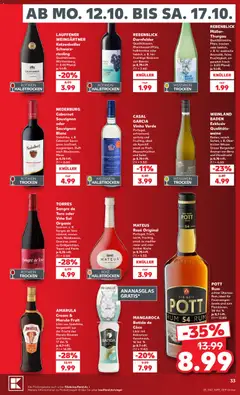 Náhled letáku Kaufland Německo leták - Montag bis Samstag od 12.10.2026 | Strana: 37 | Produkty: Rum, Tapas, Piña colada, Riesling