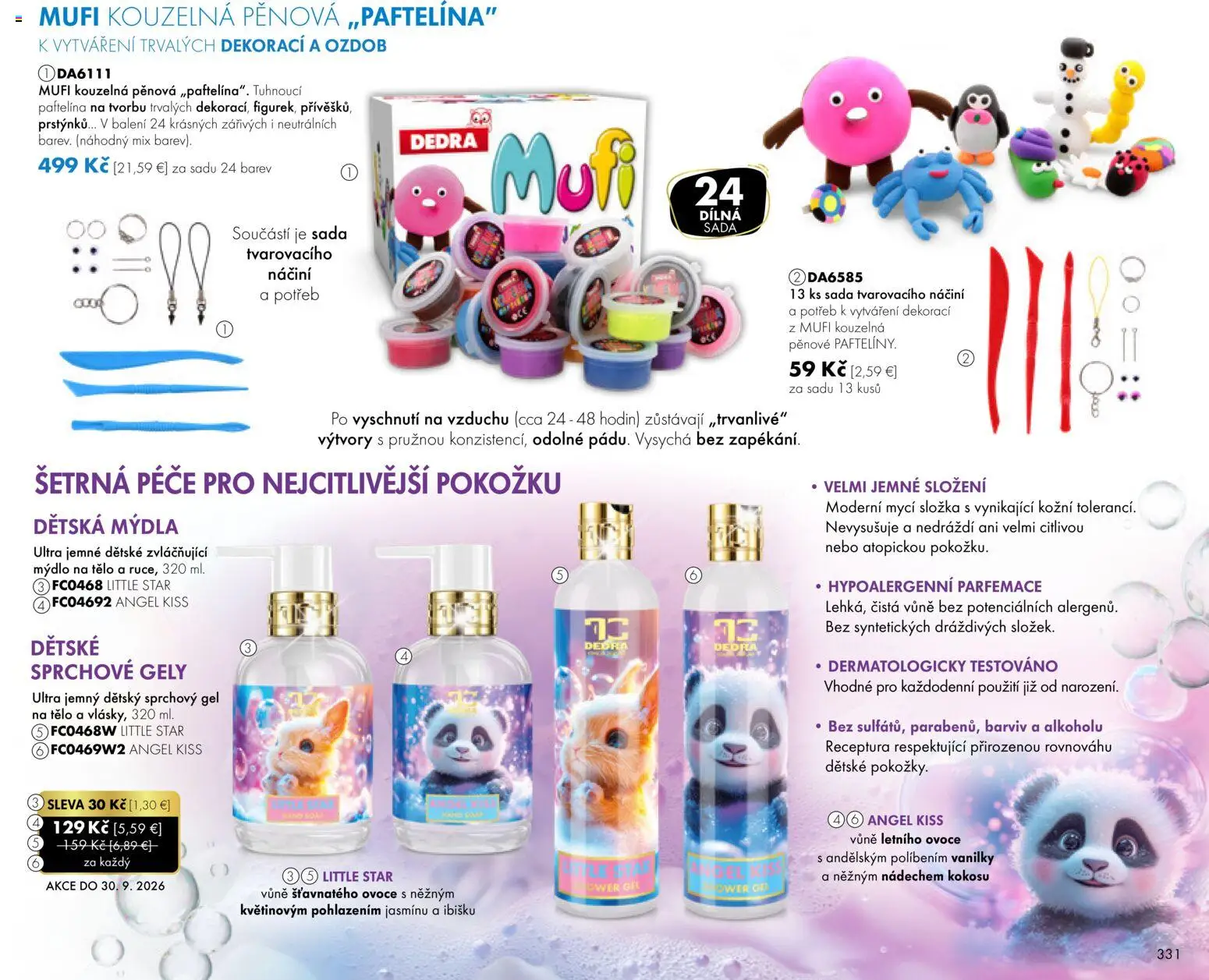 Nové Dedra akcie – leták je platný od 01.09.2026 | Strana: 31 | Produkty: Mydlo, Sprchový gél