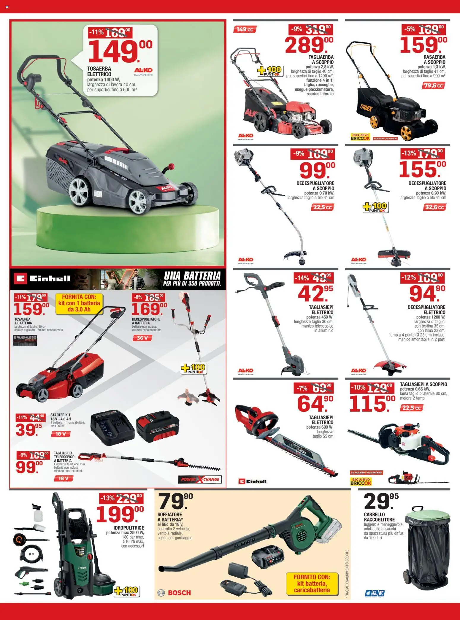 Volantino Brico OK del 11.06.2026 | Pagina: 6 | Prodotti: Tagliasiepi, Decespugliatore, Idropulitrice, Alluminio