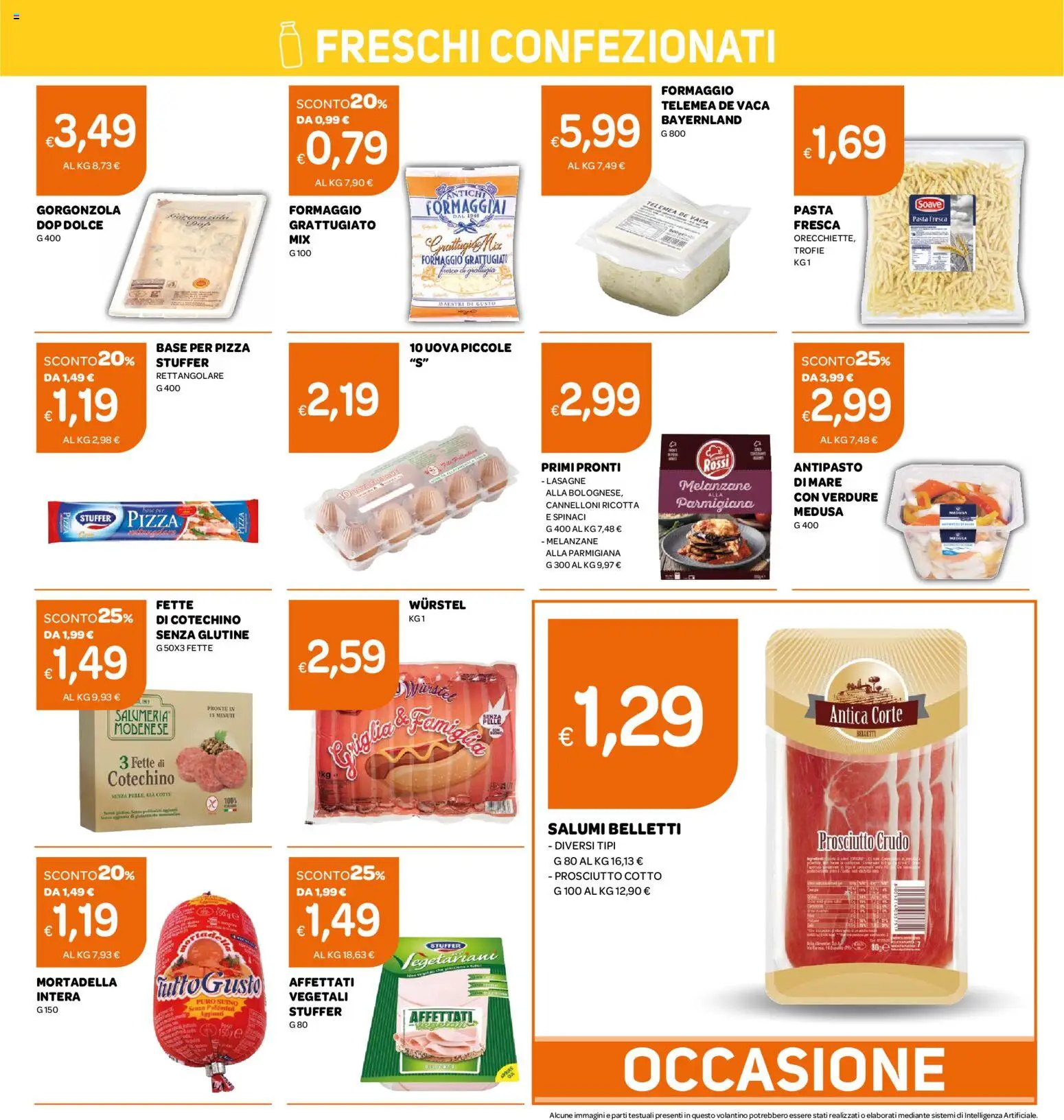 Volantino Ekom del 22/09/2026 | Pagina: 7 | Prodotti: Uova, Verdure, Ricotta, Lasagne