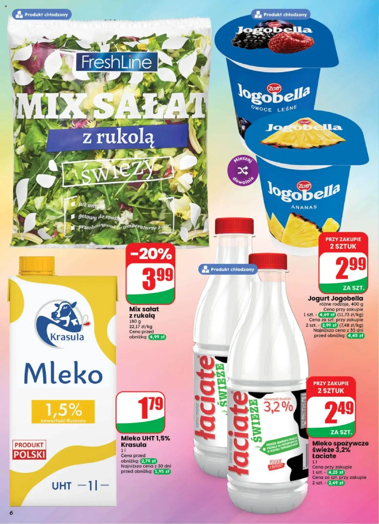 Dino gazetka - Weekendowe Okazje od 07.08.2026 | Strona: 6 | Produkty: Rukola, Owoce leśne, Mix sałat, Owoce
