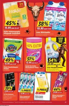 Denner aktionen ab 02.07.2026 gültig | Seite: 21 | Produkte: Pulver, Deodorant, Fleckentferner, Toilettenpapier
