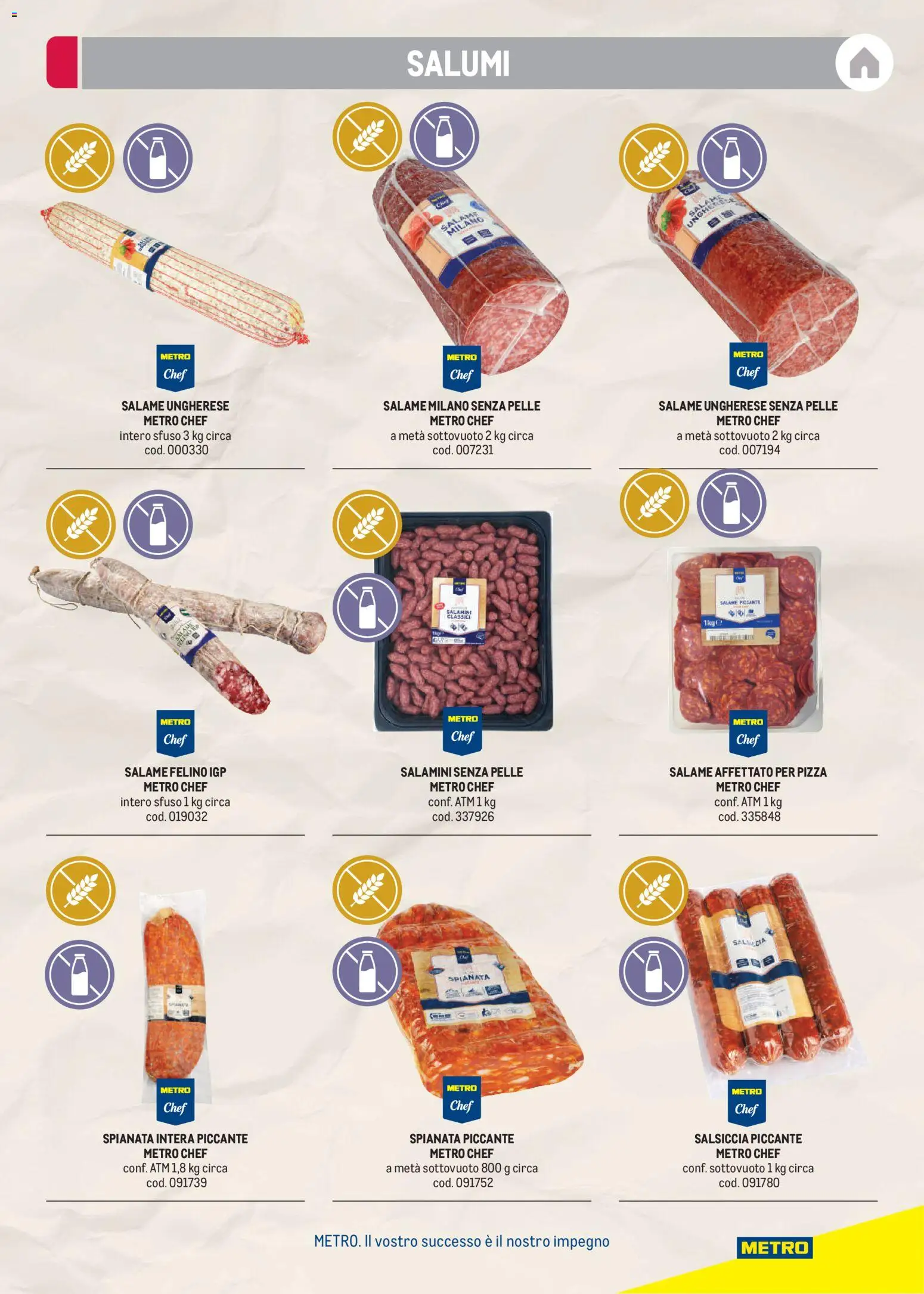 Volantino Metro del 17/08/2026 | Pagina: 13 | Prodotti: Salame, Pizza, Salsiccia