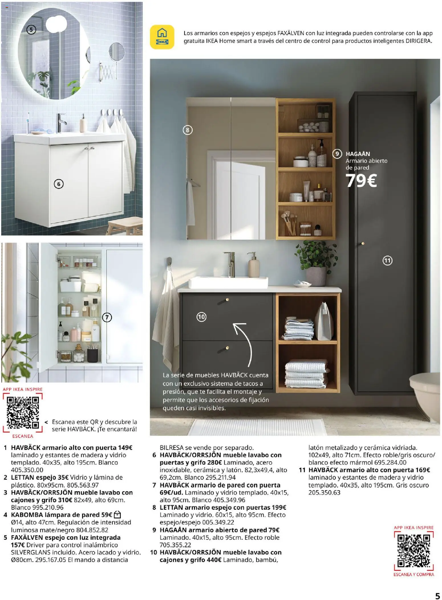 Catálogo IKEA Baňos │ válido desde el 01.02.2026 | Página: 5 | Productos: Té, Lavabo, Espejo, Lámpara