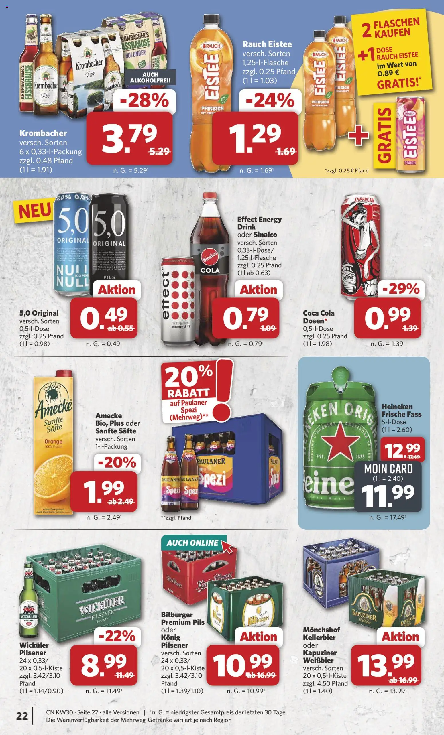 Combi Prospekt – gültig ab 20.07.2026 | Seite: 26 | Produkte: Bitburger, Energy, Heineken, Paulaner