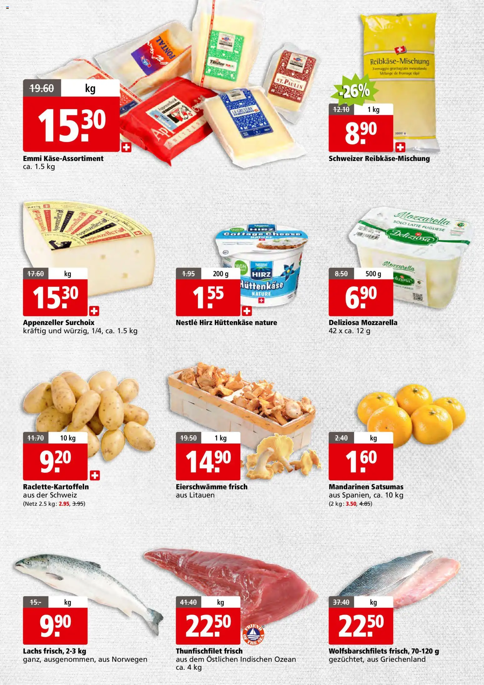 Aligro aktionen Business Schlieren, Gossau SG, Frauenfeld, Rapperswil-Jona, Sargans, Bern – gültig ab 05.10.2026 | Seite: 2 | Produkte: Lachs, Mandarinen, Hüttenkäse