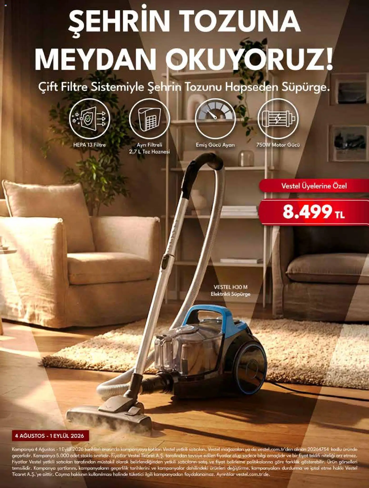 Vestel - Küçük Ev Aletleri - 01 Ağustos 2026 tarihinden itibaren geçerlidir | Sayfa: 4 | Ürünler: Elektrikli süpürge