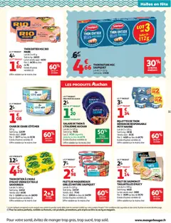 Auchan - Prévisualisation de Auchan  Produits laitiers supers valide à partir de 02/06/2026 | Page: 11 | Produits: Thon, Filet de saumon, Crabe, Chair de crabe