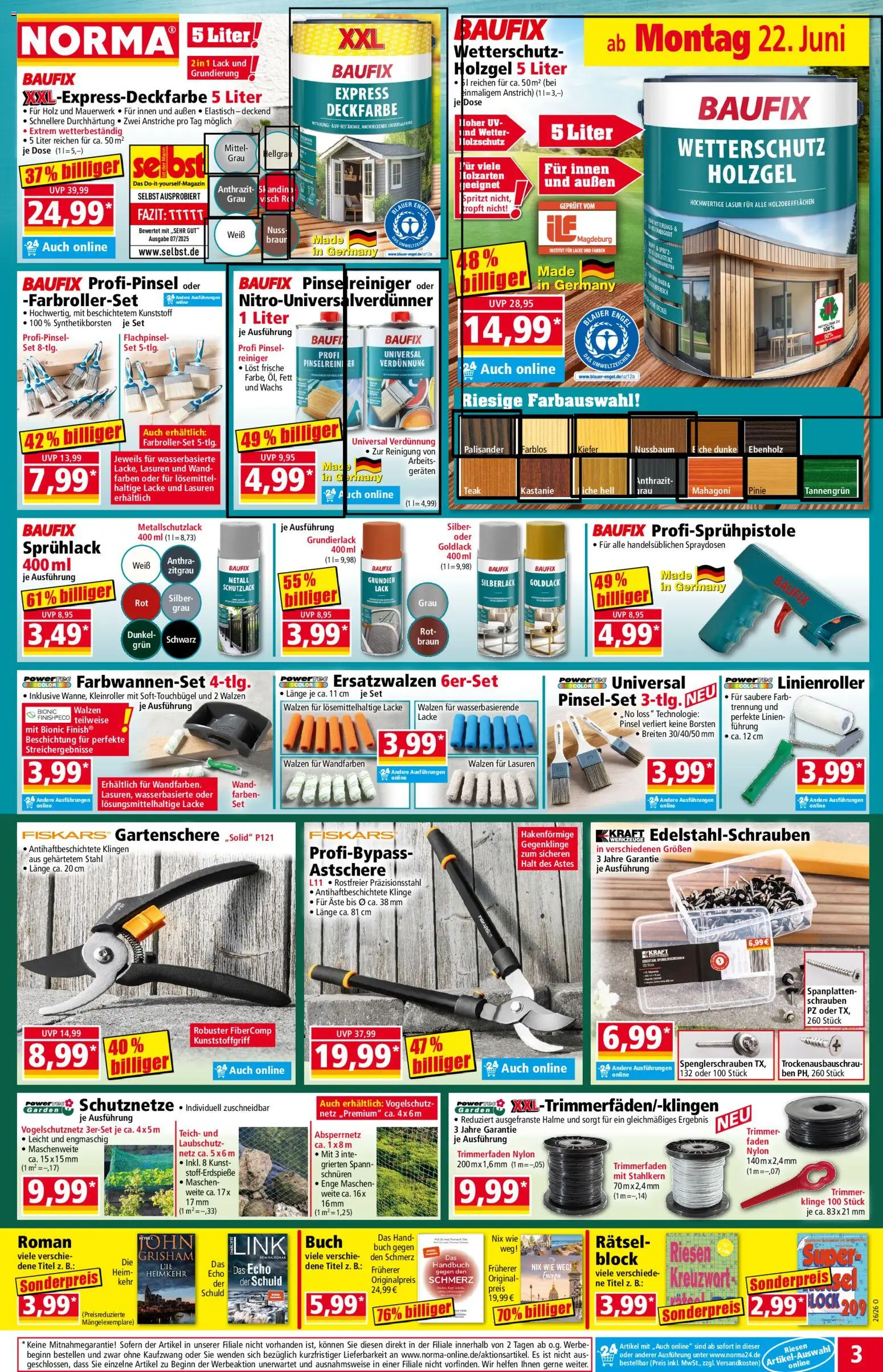 Norma Prospekt – gültig ab 22.06.2026 | Seite: 3 | Produkte: Pinsel