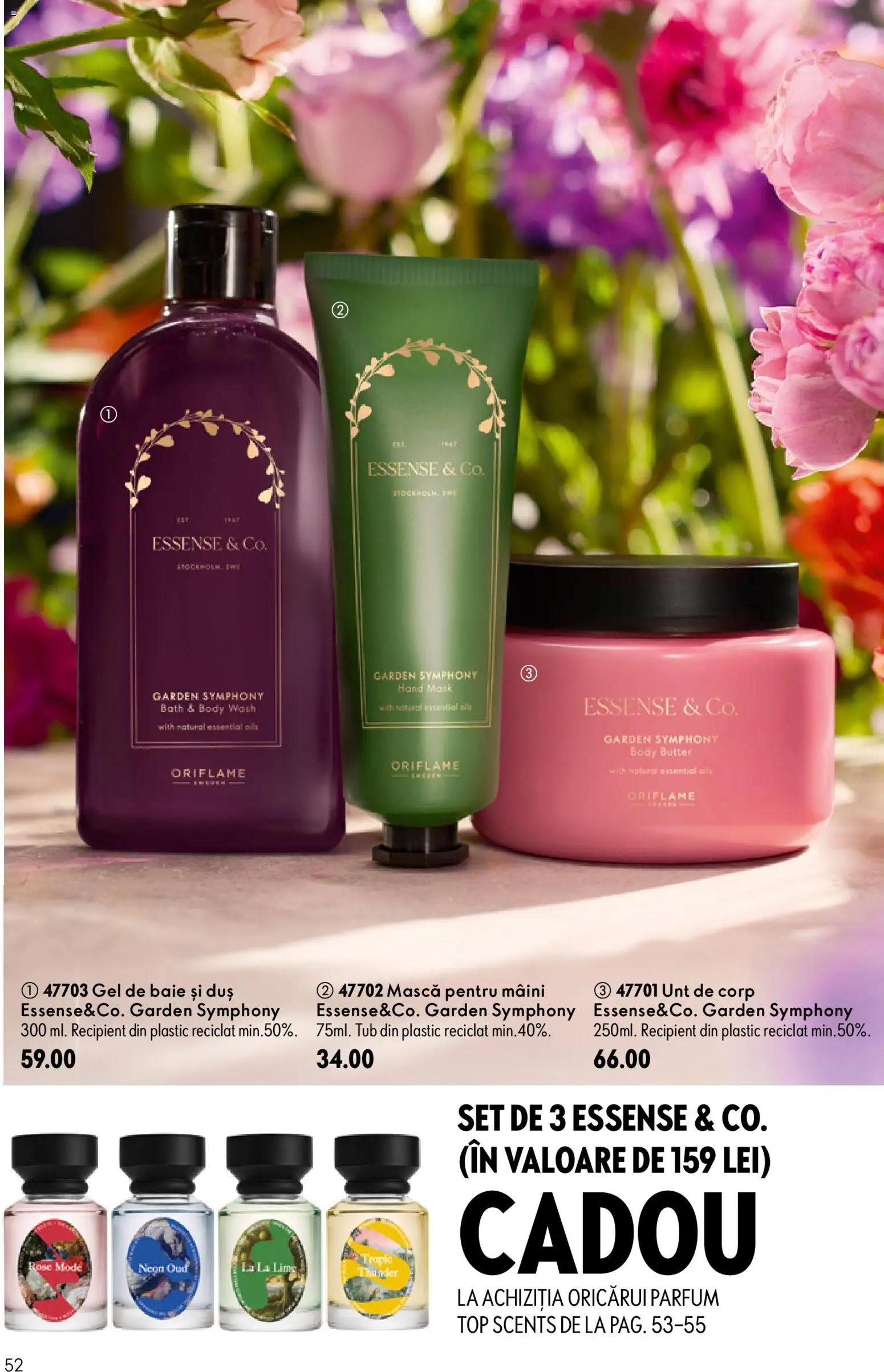 Noul catalog Oriflame – valabil de la 19.08.2026 | Pagină: 52 | Produse: Unt de corp, Top, Body, Parfum