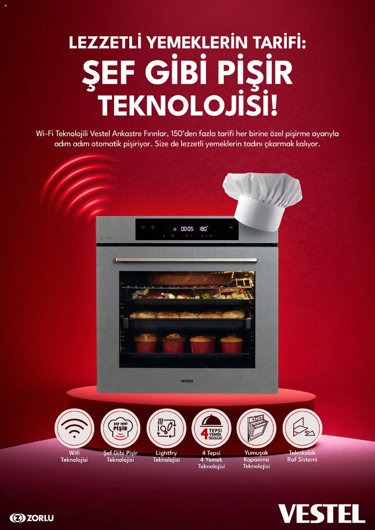 Vestel - Ankastre Katalog - 01 Ekim 2026 tarihinden itibaren geçerlidir | Sayfa: 10 | Ürünler: Raf, Tepsi