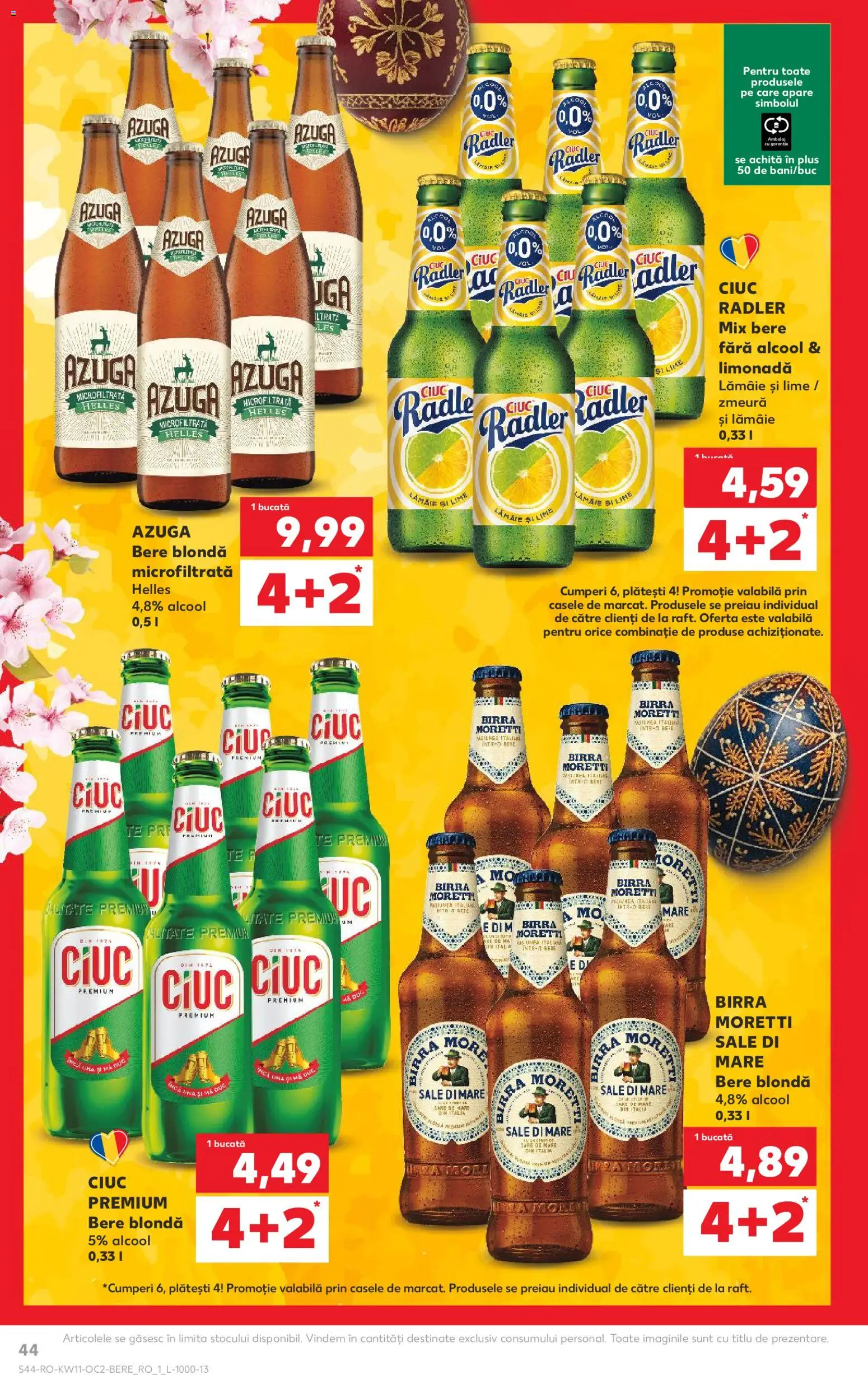 Kaufland RO akciós ujság - amely érvényes a következő dátumtól: 11.03.2026 | Oldal: 44 | Termékek: Lime, Radler