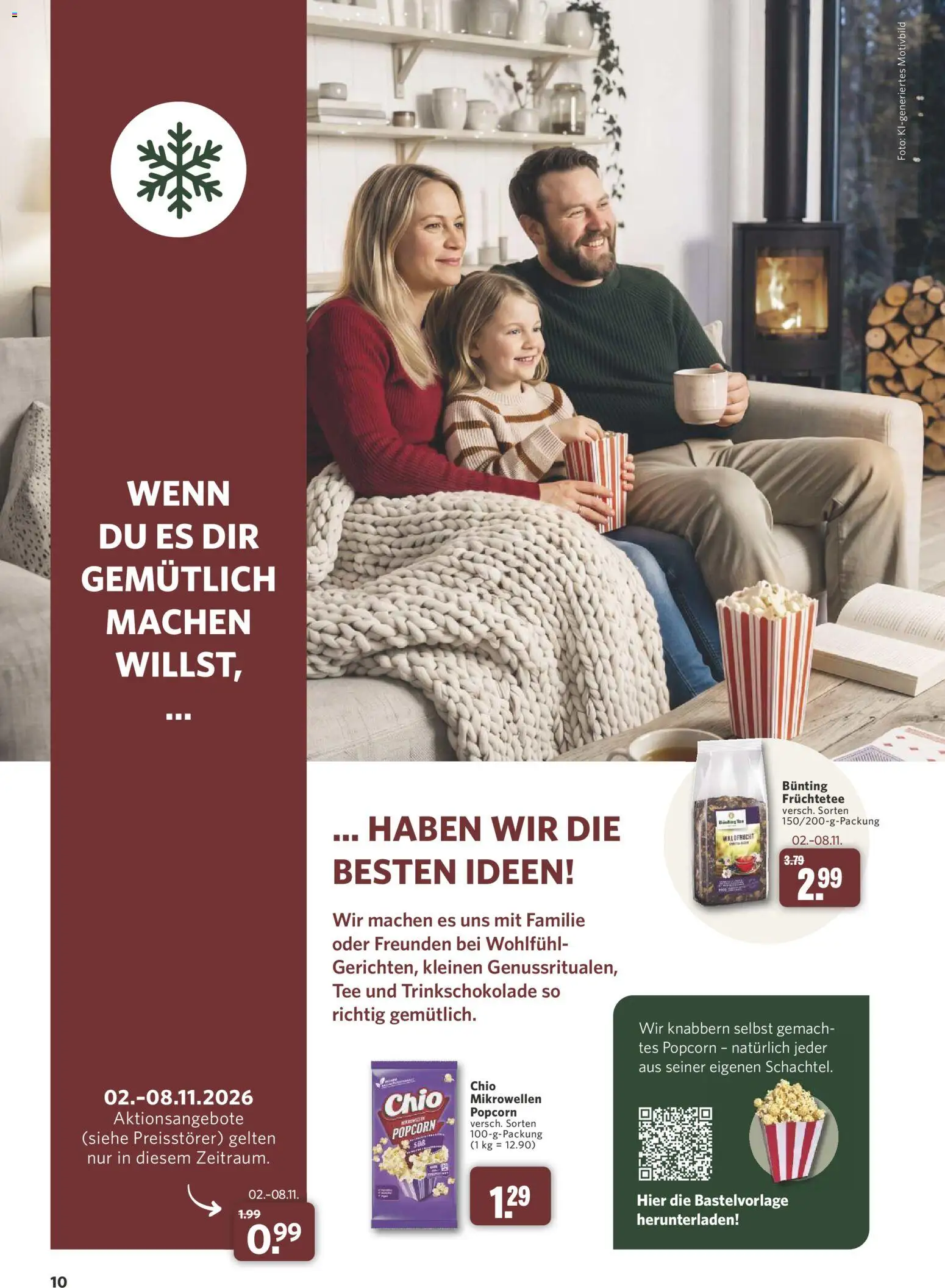 Combi myTime November 2026 – gültig ab 31.10.2026 | Seite: 10 | Produkte: Früchtetee, Tee, Popcorn