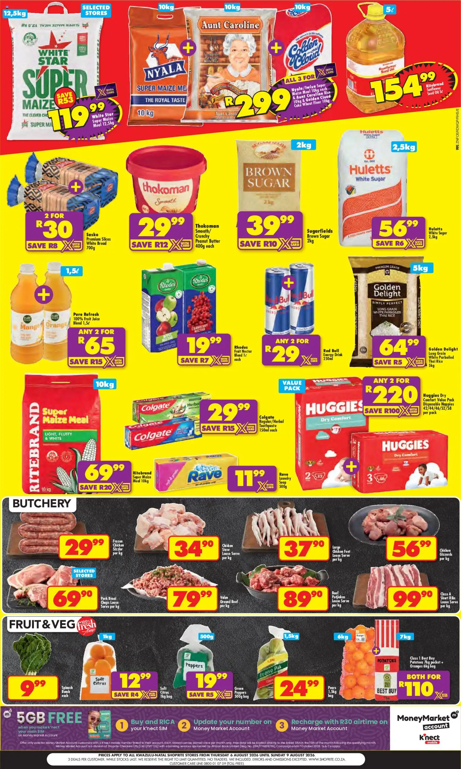 New Shoprite catalogue – valid from 06/08/2026 | Page: 2 | Products: Ribs, Butter, Toothpaste, Nappies