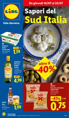 Anteprima del volantino Lidl volantino Sud Italia valido a partire dal 16/07/2026
