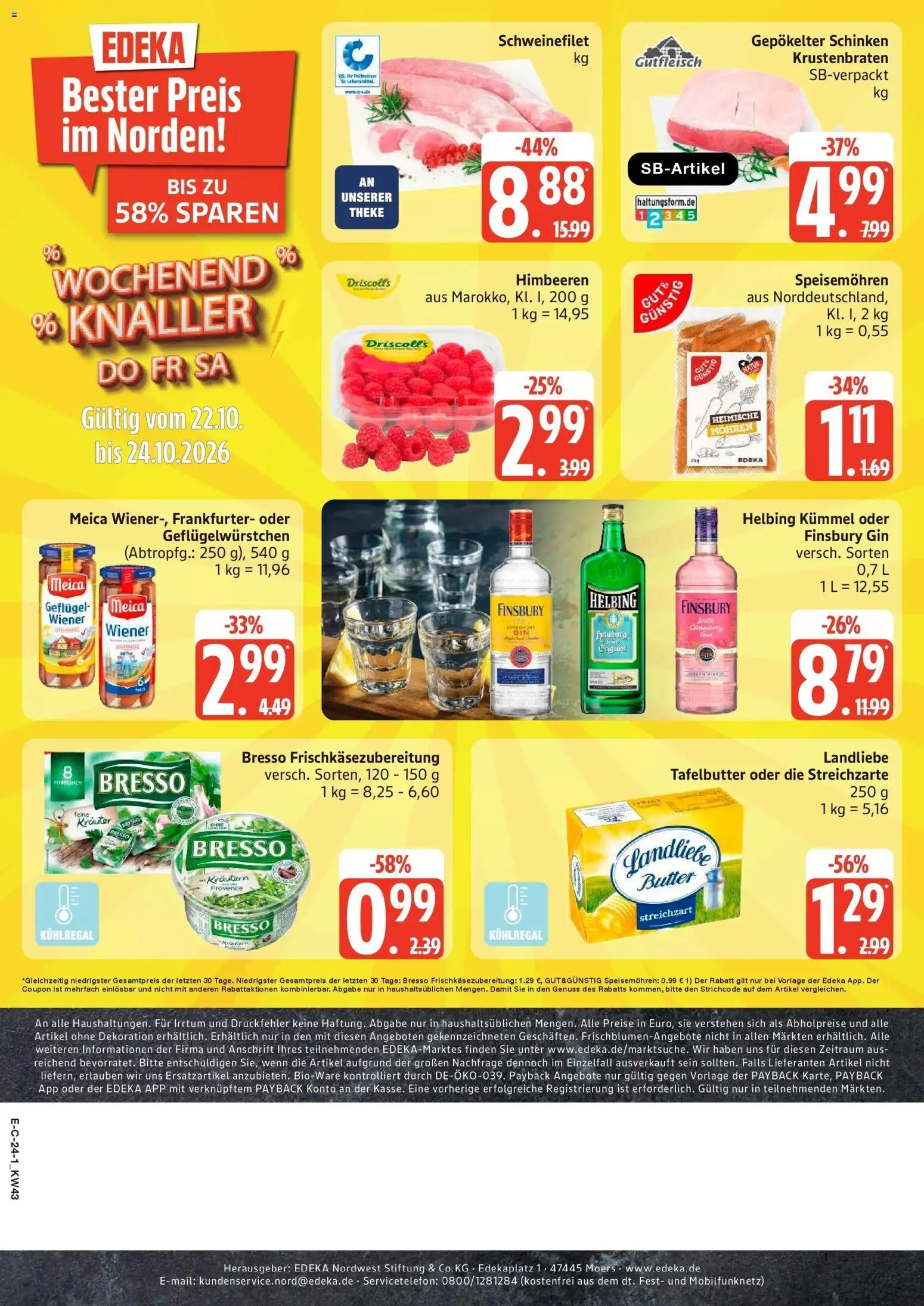 Edeka Prospekt Hemmoor (ab 19.10.2026) » Angebote Online | Seite: 32 | Produkte: Butter, Theke, Bresso, Meica