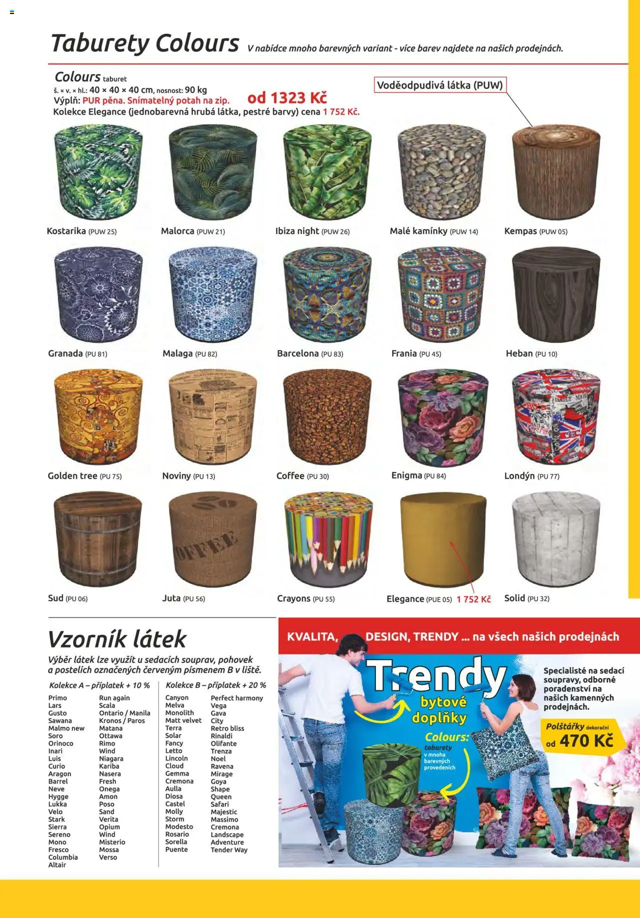 ORFA nábytek katalog 2025-2026 od 01.10.2025 | Strana: 99 | Produkty: Taburet, Noviny, Velvet, Barvy