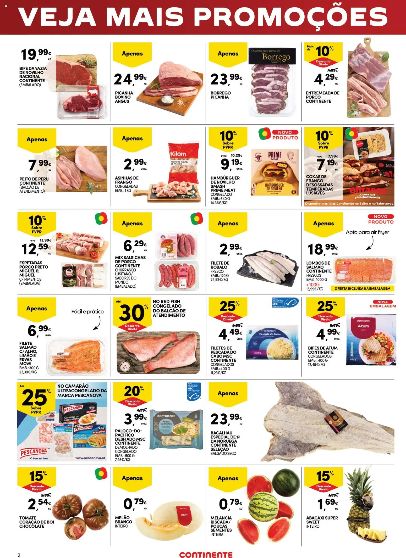 Continente Fim de Semana à Continente │ válido de 14/08/2026 | Página: 2 | Produtos: Bacalhau, Frango, Chocolate, Bife