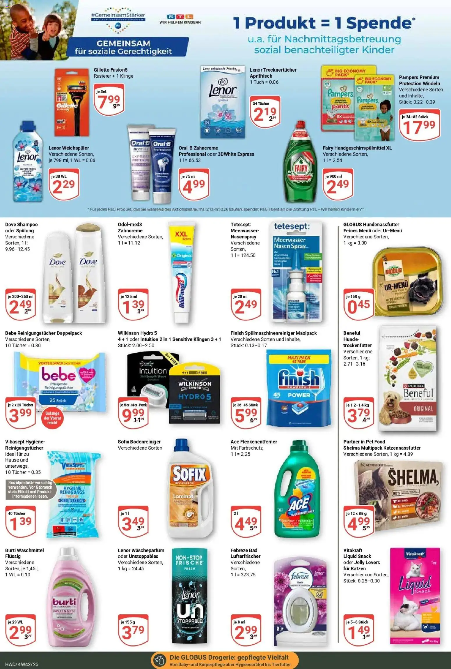 Globus Prospekt Halle (saale) (ab 12.10.2026) » Angebote online | Seite: 21 | Produkte: Weichspüler, Fleckenentferner, Reinigungstücher, Waschmittel
