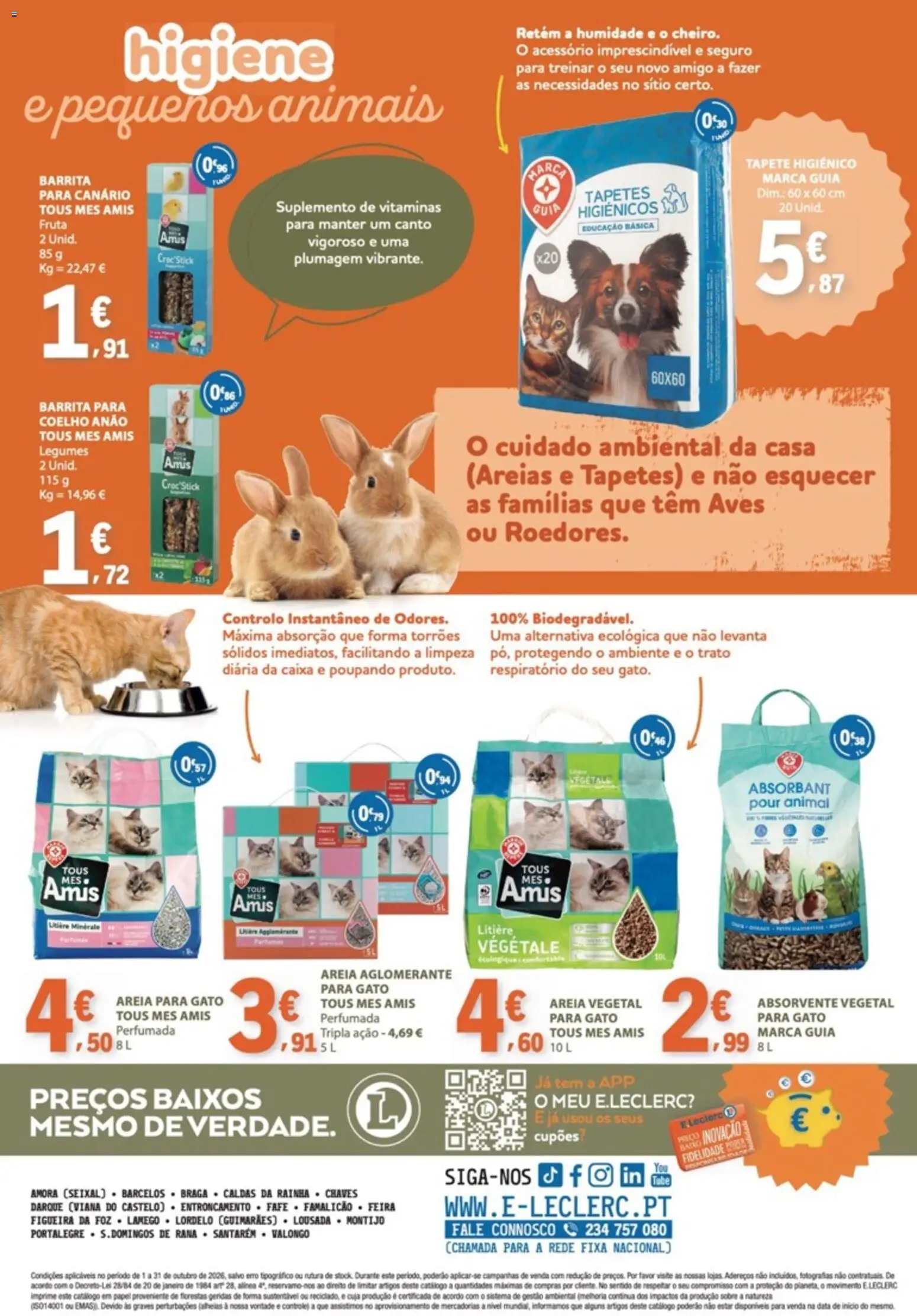 E.Leclerc folheto da Nossa Marca │ válido de 01/10/2026 | Página: 8 | Produtos: Legumes, Caixa, Tapete, Coelho