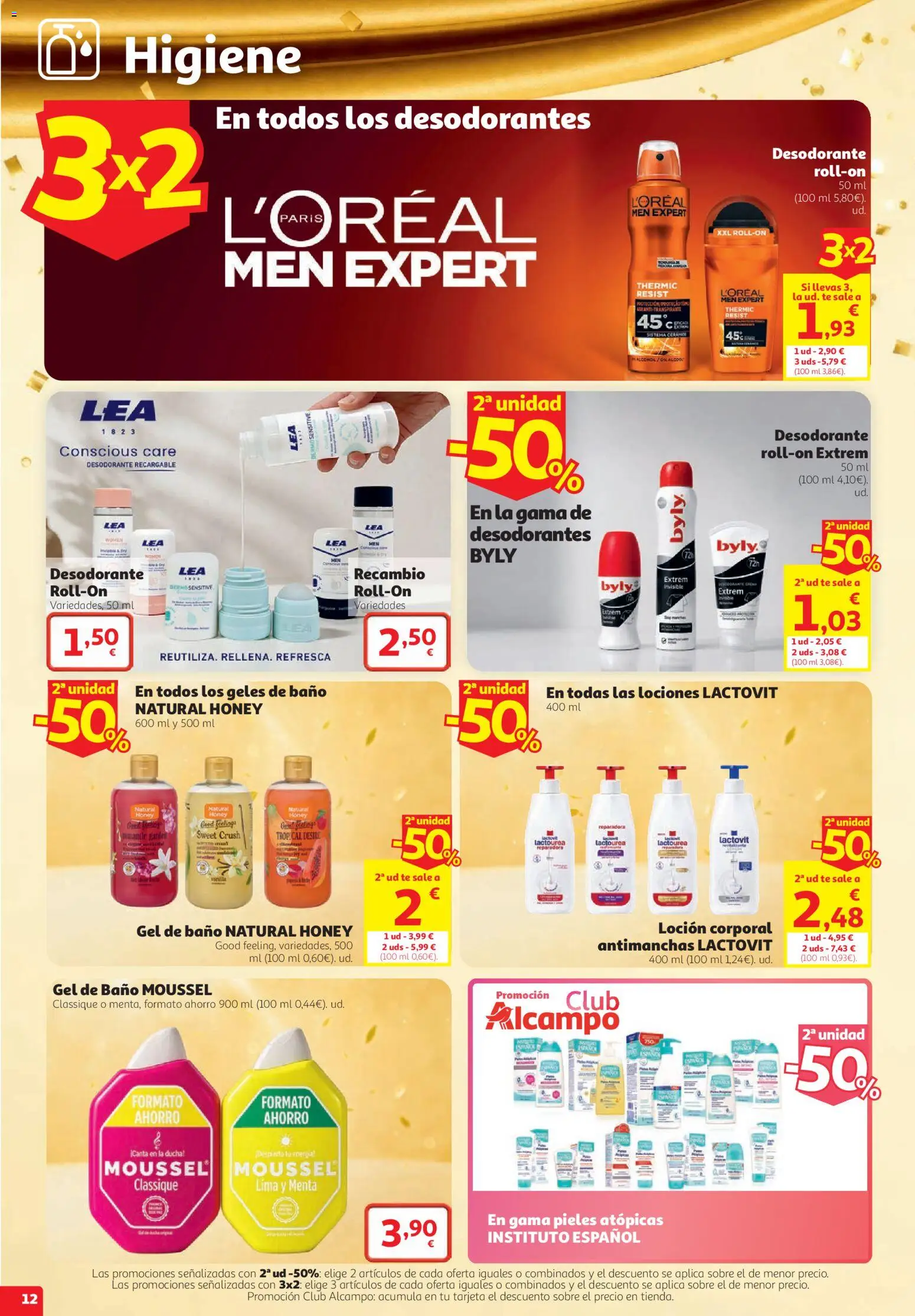 Alcampo folleto Vilanova I La Geltrú │ válido desde el 22/10/2026 | Página: 12 | Productos: Gel de baño, Loción corporal, Té, Baño