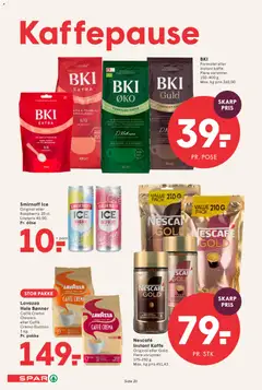 Spar - Tilbudsavis uge 39 gyldig fra 18/09/2026 | Side: 21 | Produkter: Kaffe, Bønner, Instant Kaffe