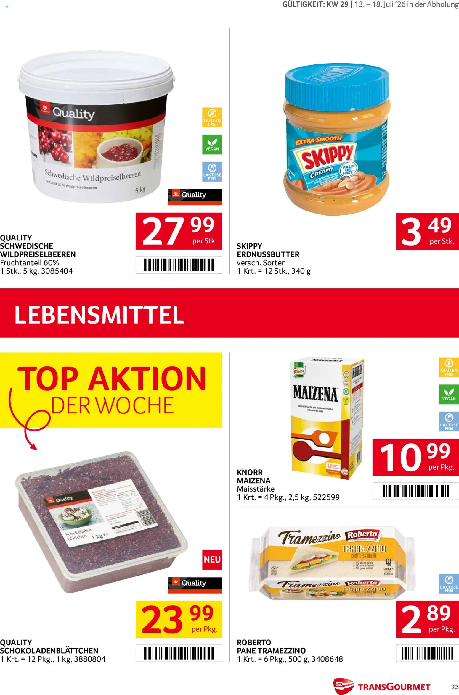 Transgourmet Flugblatt gültig ab 13.07.2026 | Seite: 23 | Produkte: Libacomb