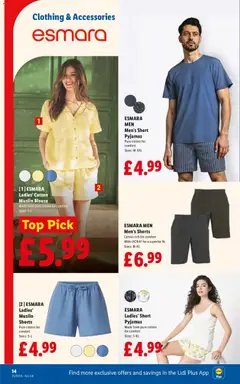 Preview of Weekly offers Lidl valid from 18.06.2026 | Page: 16 | Products: Blouse, Shorts