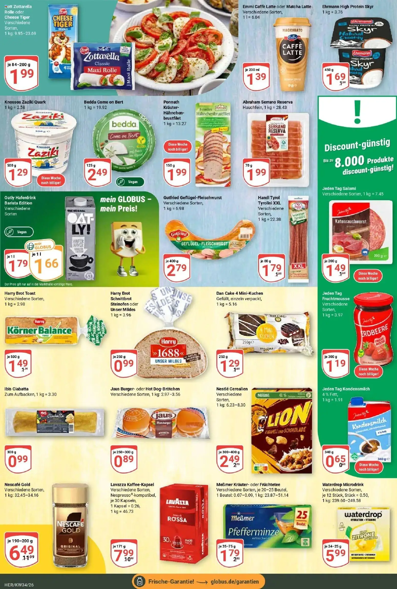 Globus Prospekt Hermsdorf (ab 17.08.2026) » Angebote online | Seite: 15 | Produkte: Nescafe, Toast, Haferdrink, Kondensmilch