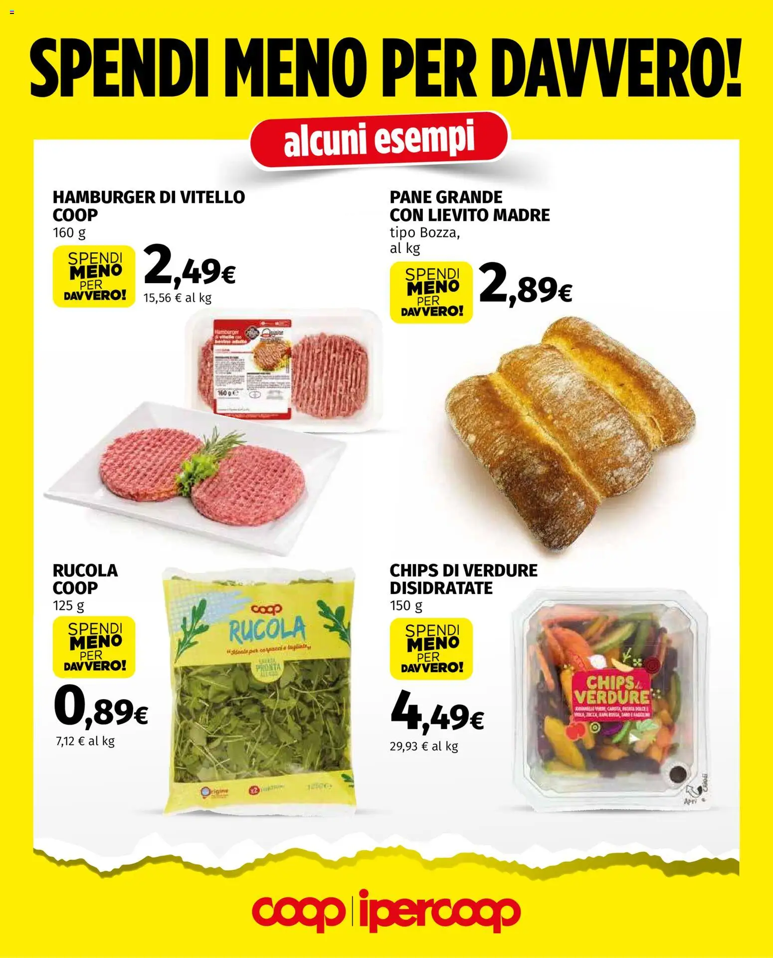 Volantino Ipercoop del 02/07/2026 | Pagina: 2 | Prodotti: Rucola, Verdure, Vitello, Hamburger