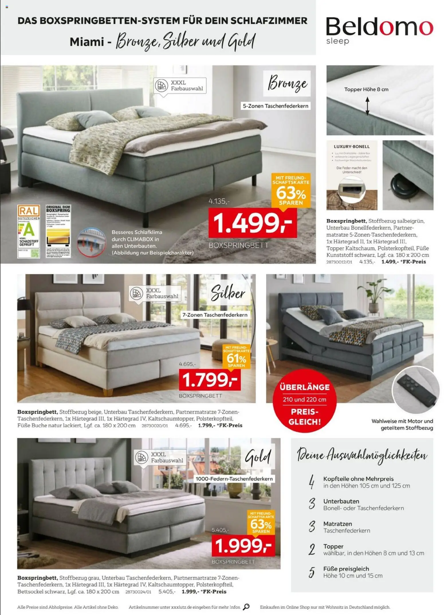 XXXLutz Personalrabatt für alle – gültig ab 02.09.2026 | Seite: 18 | Produkte: Matratze, Boxspringbett, Topper